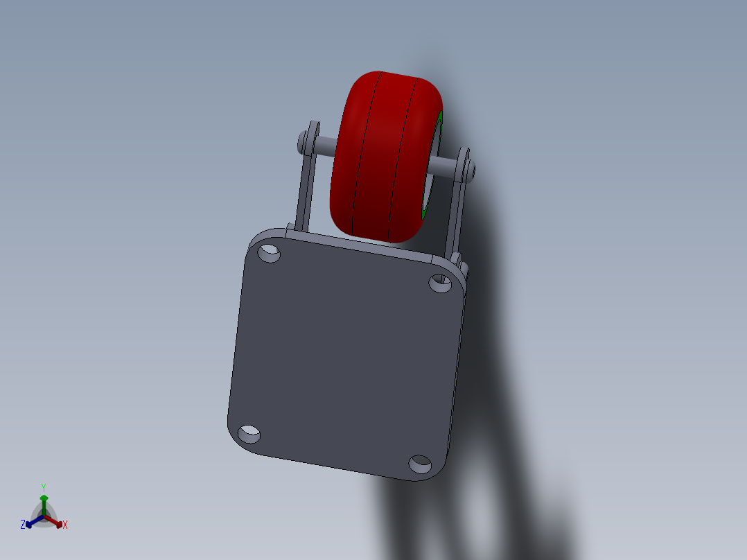 减震万向轮452389===10正等轴测图