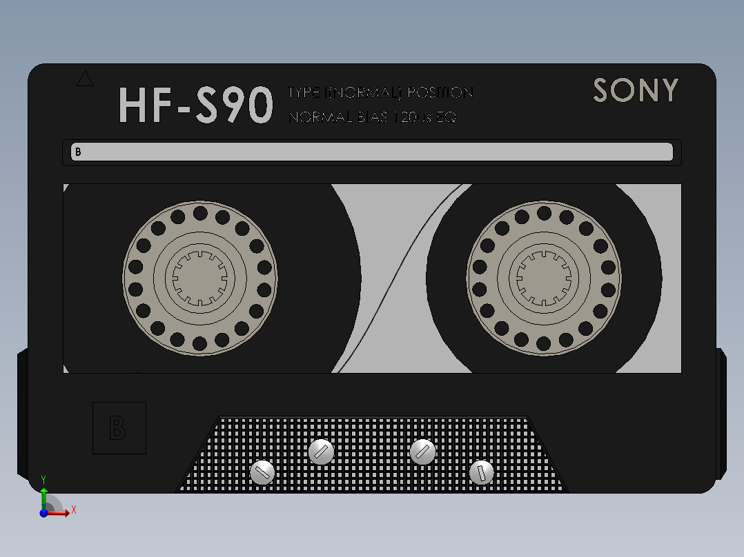 盒式磁带前视图
