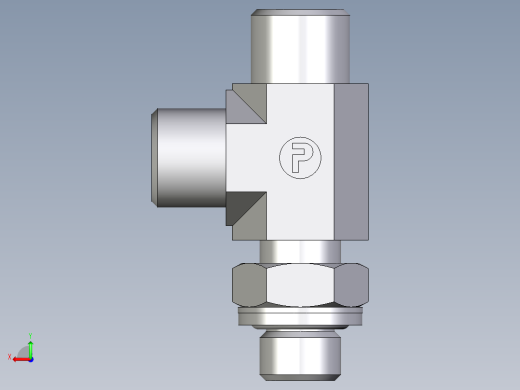 卡套式工业通用硬管接头EO_Adjustable_locknut_run_tee_LEE08SROMDCF后视缩略图