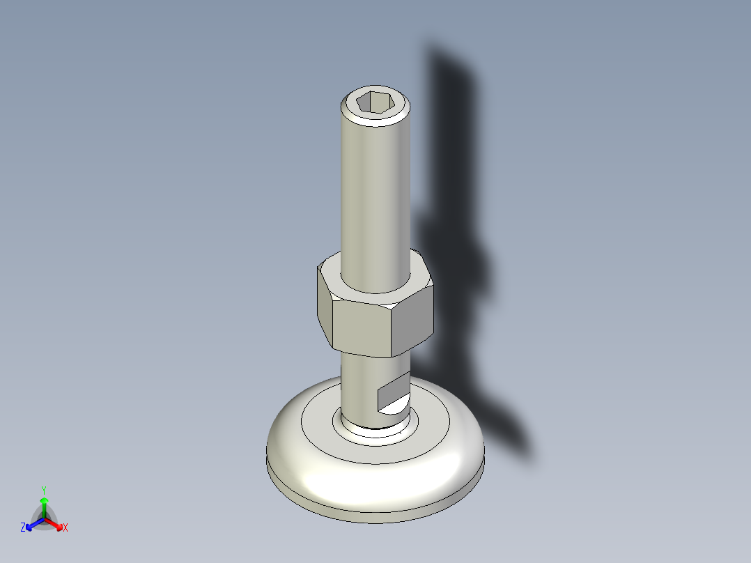水平調整腳座(SUS製)LMR.SST-3D多系列多零件图纸模型主视图