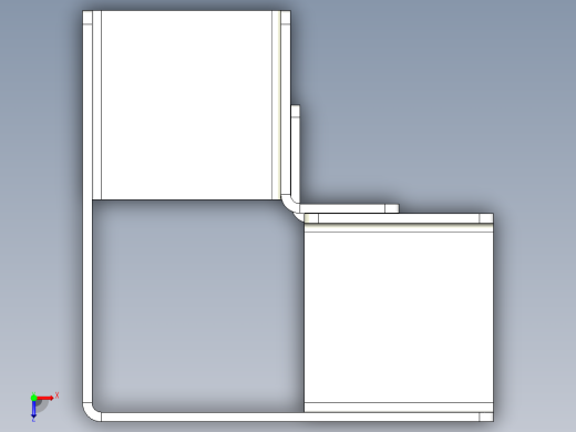 方管固定连接件俯视缩略图