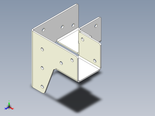 方管固定连接件正等轴测缩略图