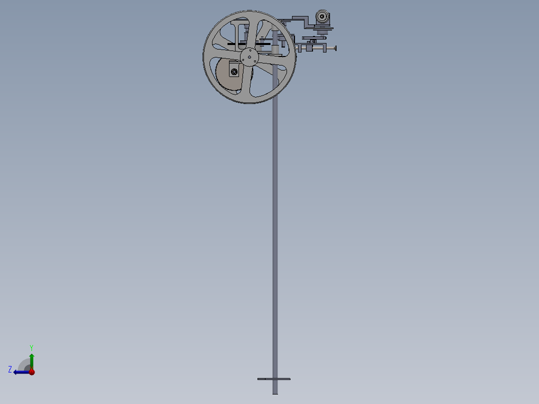 GG006 工程大赛小车模型右视图