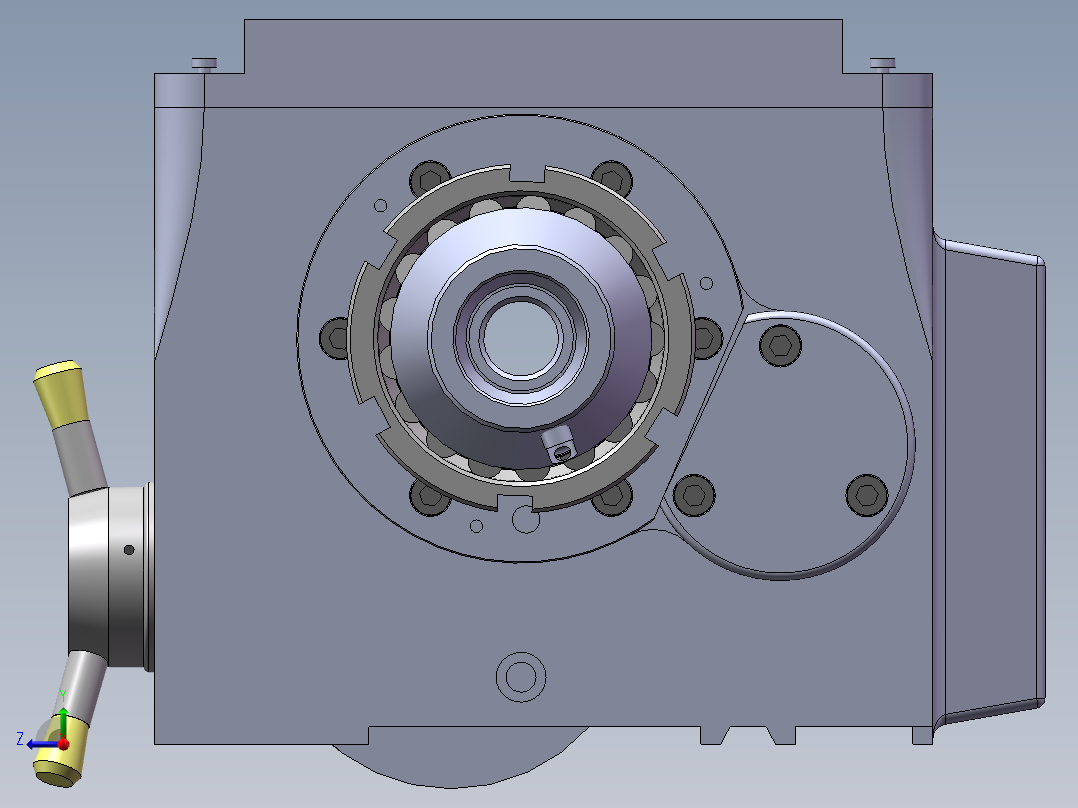 机床主轴箱右视图