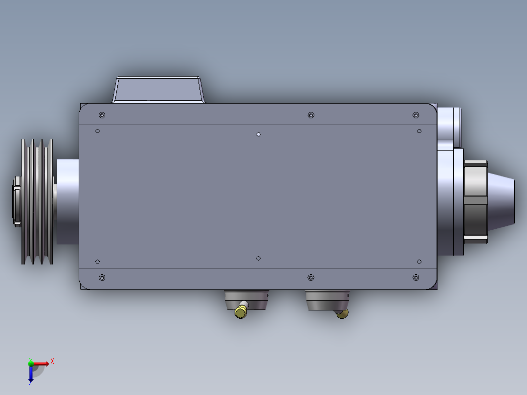 机床主轴箱俯视图