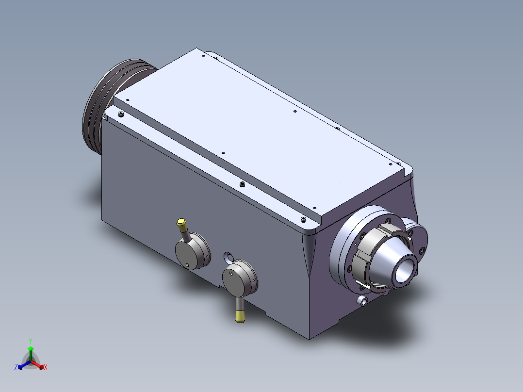 机床主轴箱正等轴测图