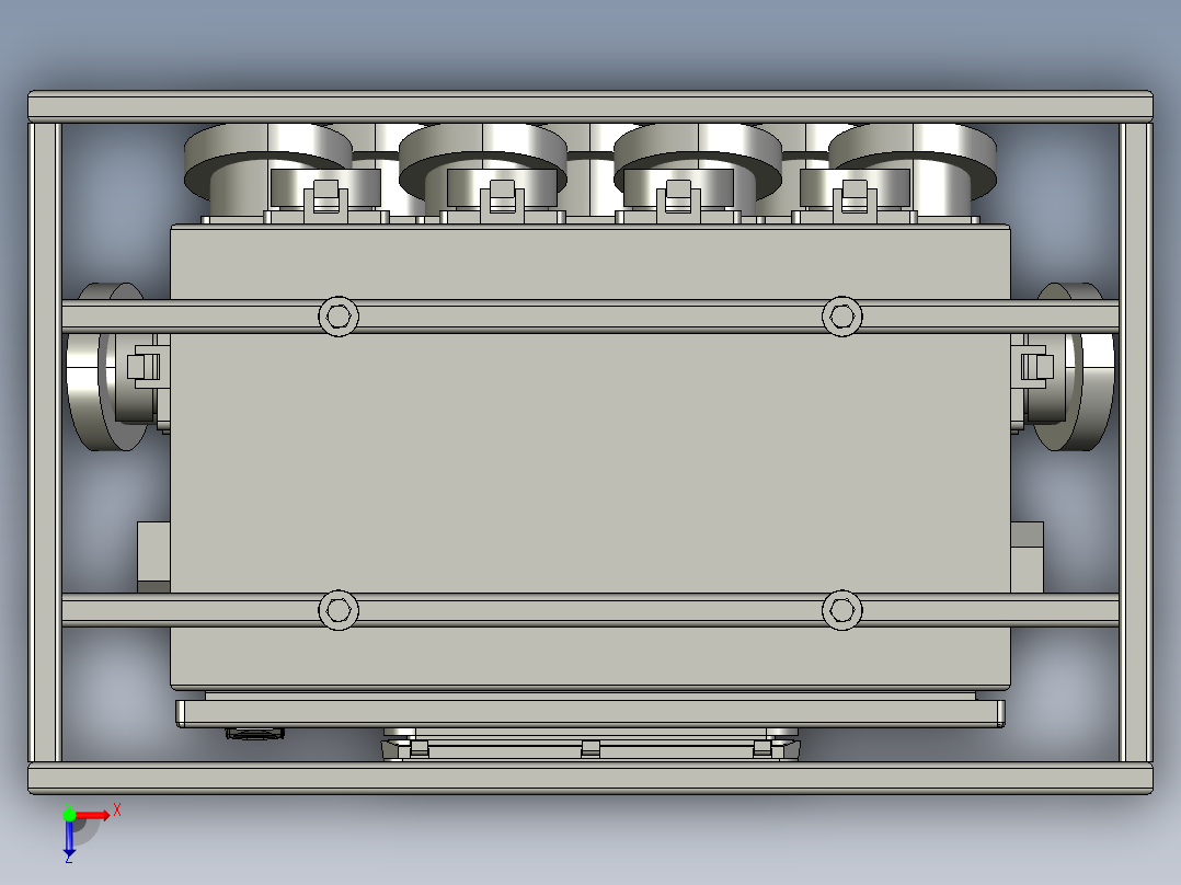带插座的紧凑型保护电气面板 IP55俯视图