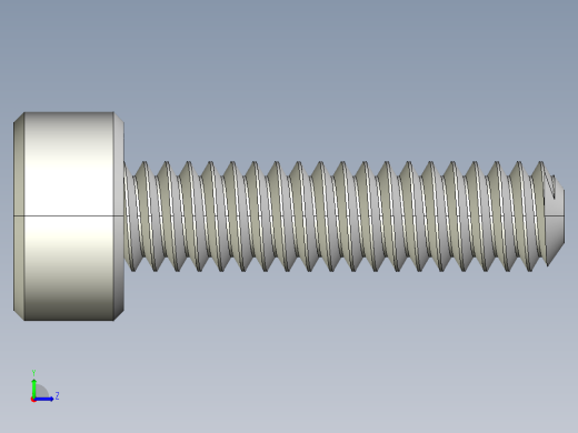 M2 x 0.4mm Thread 8mm LONG SOCKET HEAD CAP SCREW.IGS左视缩略图