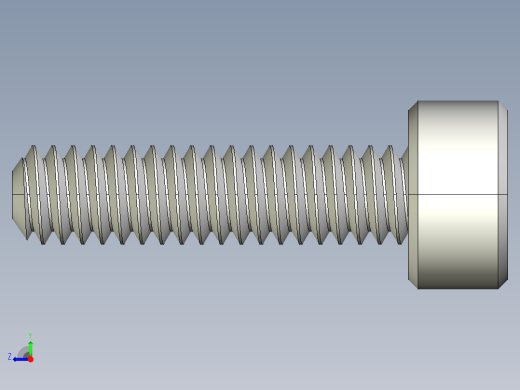 M2 x 0.4mm Thread 8mm LONG SOCKET HEAD CAP SCREW.IGS右视缩略图