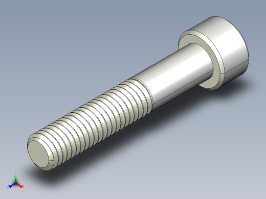 M8 x 1.25mm Thread 45mm LONG SOCKET HEAD CAP SCREW.IGS正等轴测缩略图