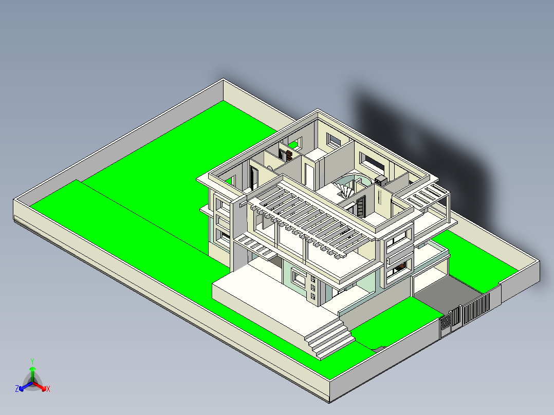 房子正等轴测图