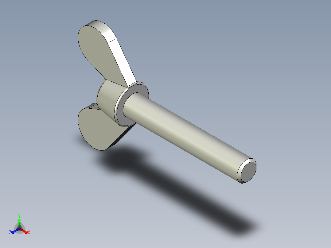 带耳螺钉-DIN_316_Wing_screws_5x0.8x30-27.6-9_26_2.3_13_6.stp正等轴测图