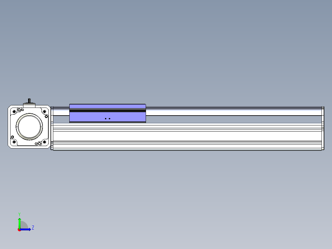 同步带滑台-半封闭B17-L100-S300-L-P75-D3-N3左视图