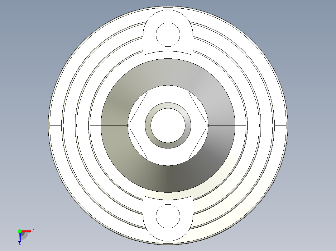 水平調整腳座(SUS製)LVF125-SUS-3D多系列多零件图纸模型俯视图