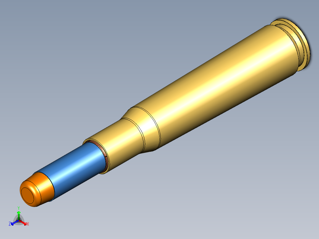 0.50 BMG NERF弹药正等轴测图