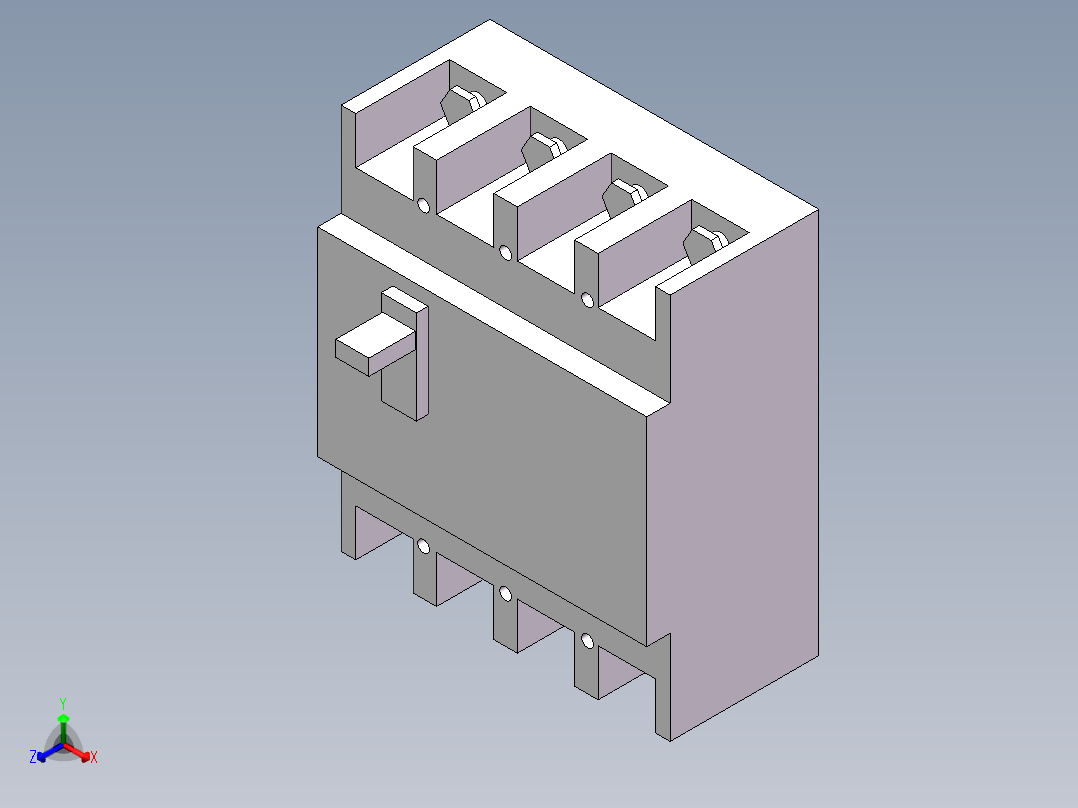 直流空开250A正等轴测图