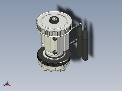 K02-63 带HTD3M-72皮带轮的四爪涡旋卡盘和主轴