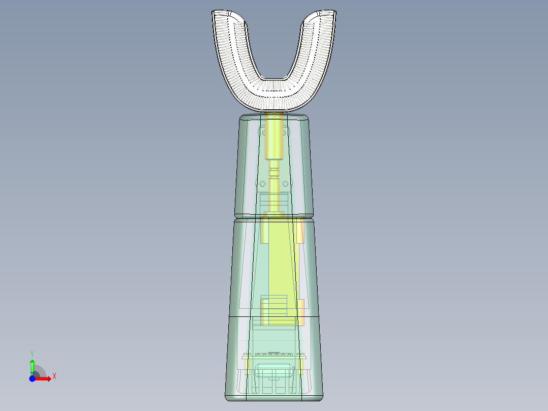 U型电动牙刷前视图