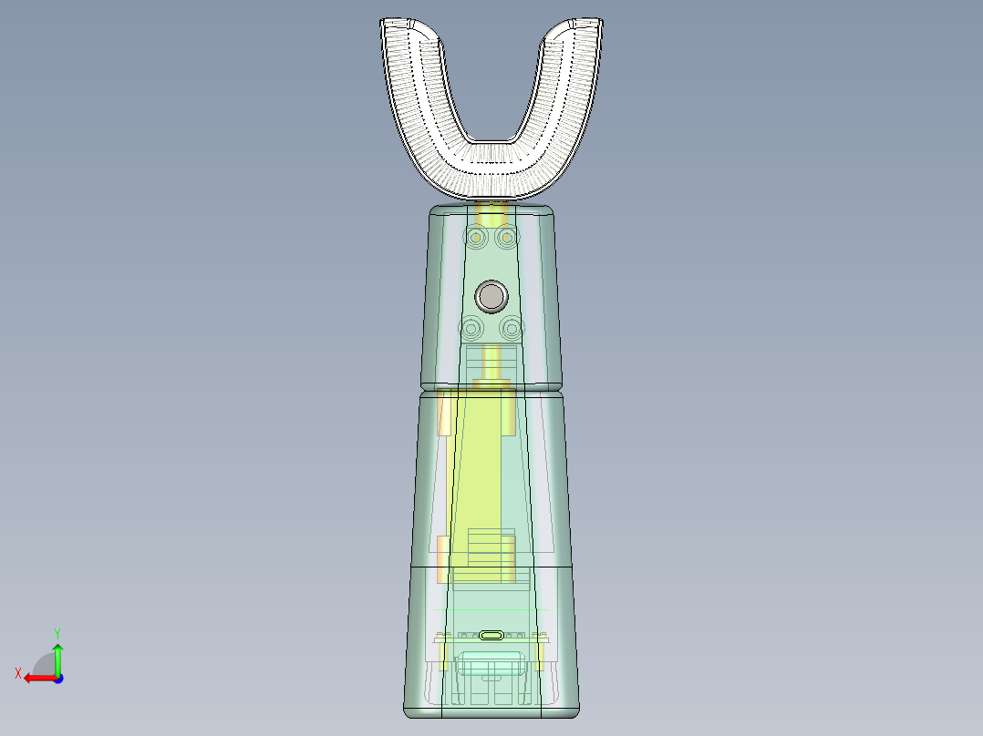 U型电动牙刷后视图