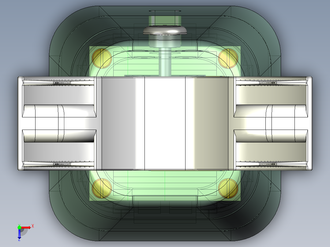 U型电动牙刷俯视图