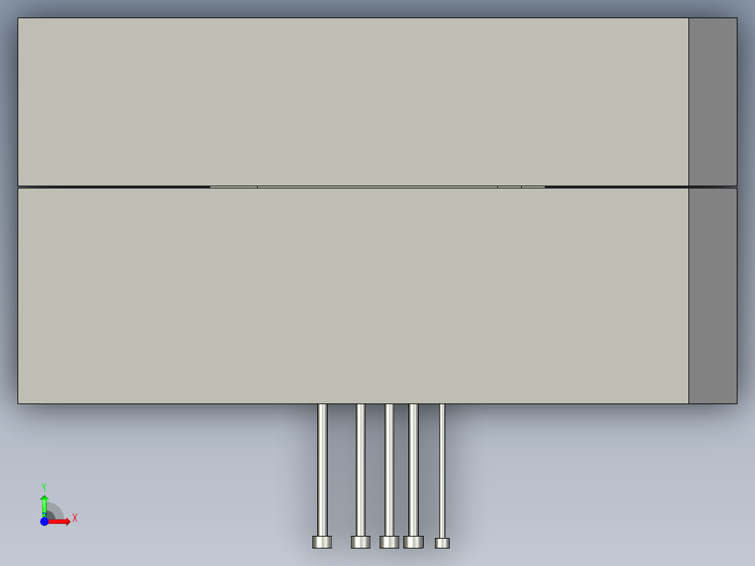 SSKJ392(打印机硒鼓面盖---与SSKJ391配合）前视图