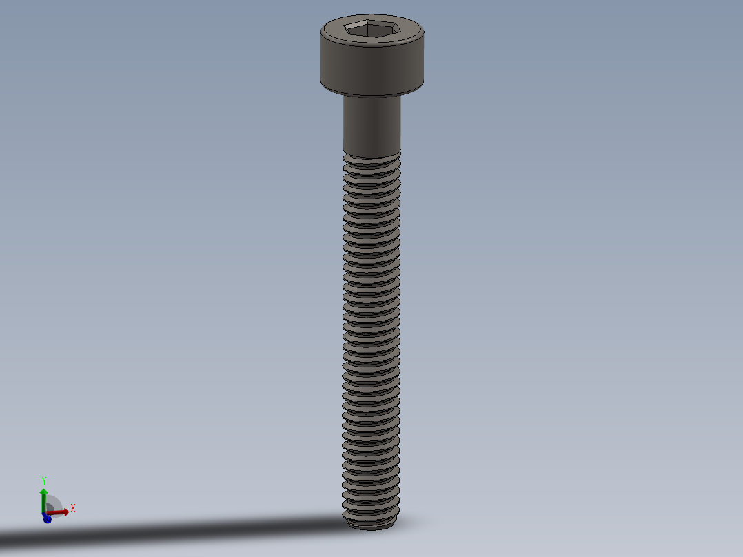 Screw_DIN_912_M2.5x20_A2.SLDPRT公制内六角螺钉主视图