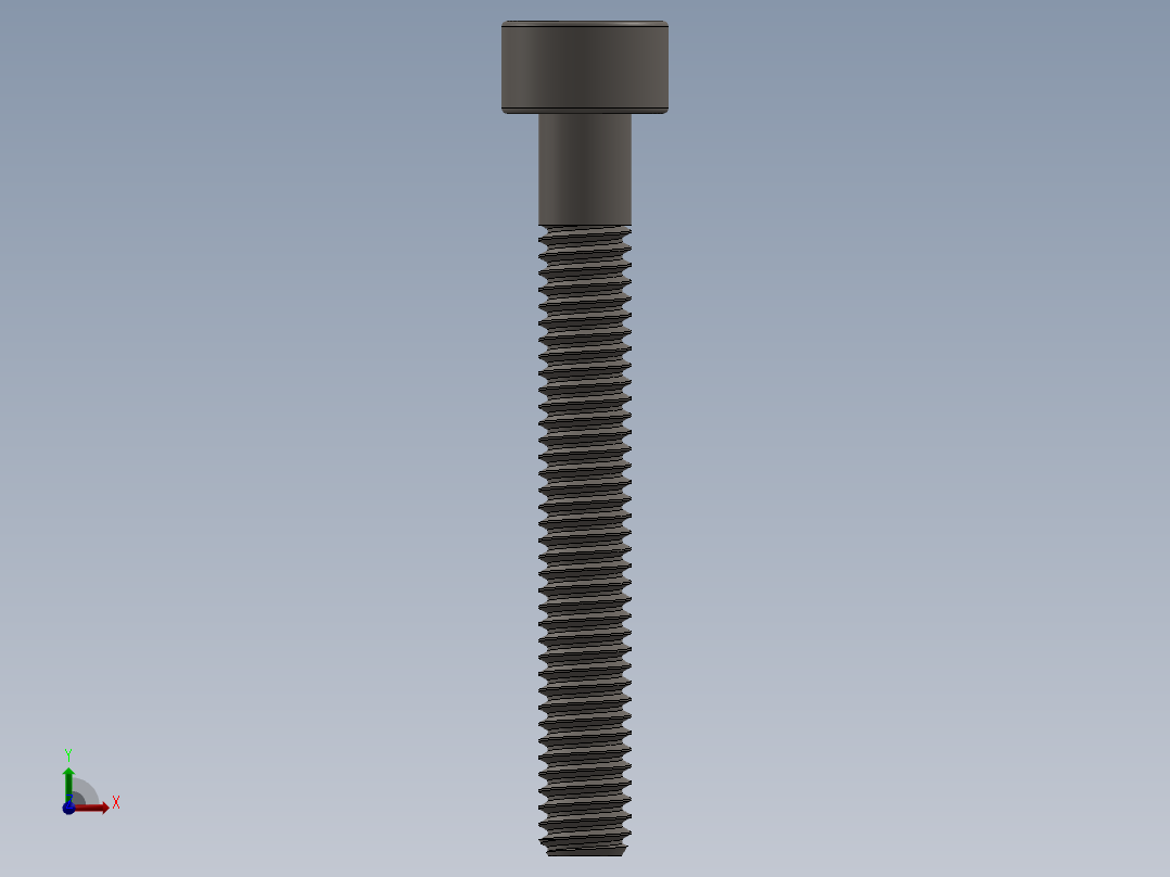 Screw_DIN_912_M2.5x20_A2.SLDPRT公制内六角螺钉前视图
