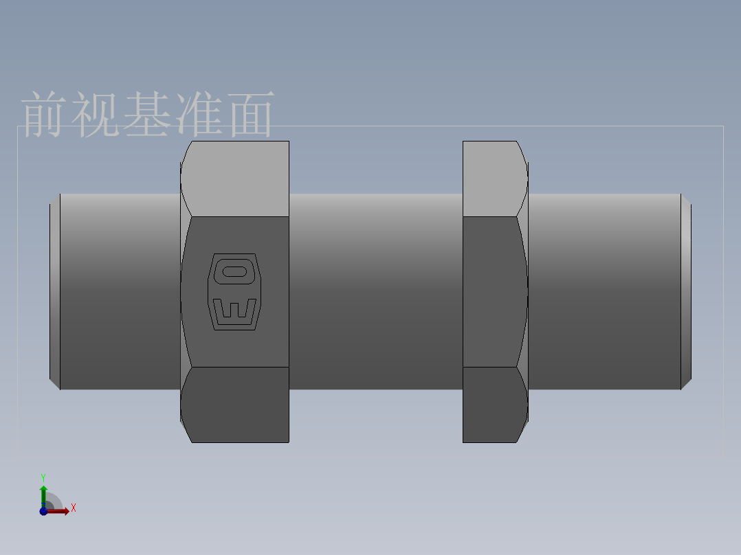 直通隔板接头、6D-18LN前视图