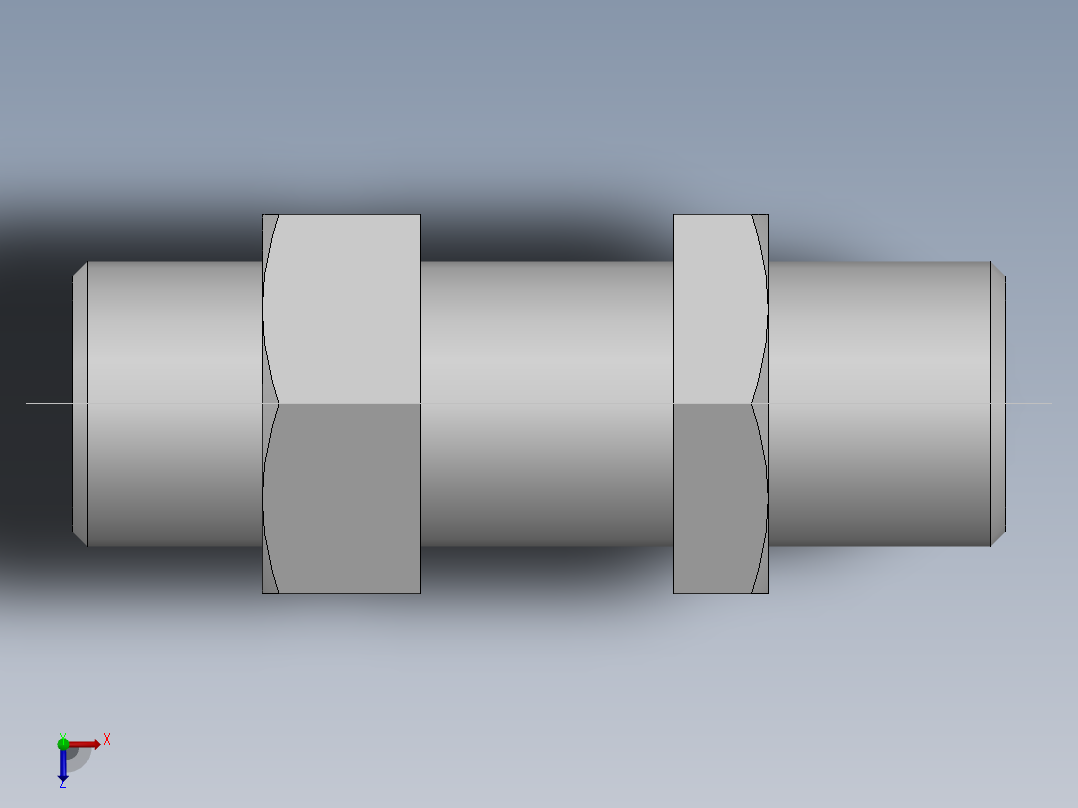 直通隔板接头、6D-18LN俯视图