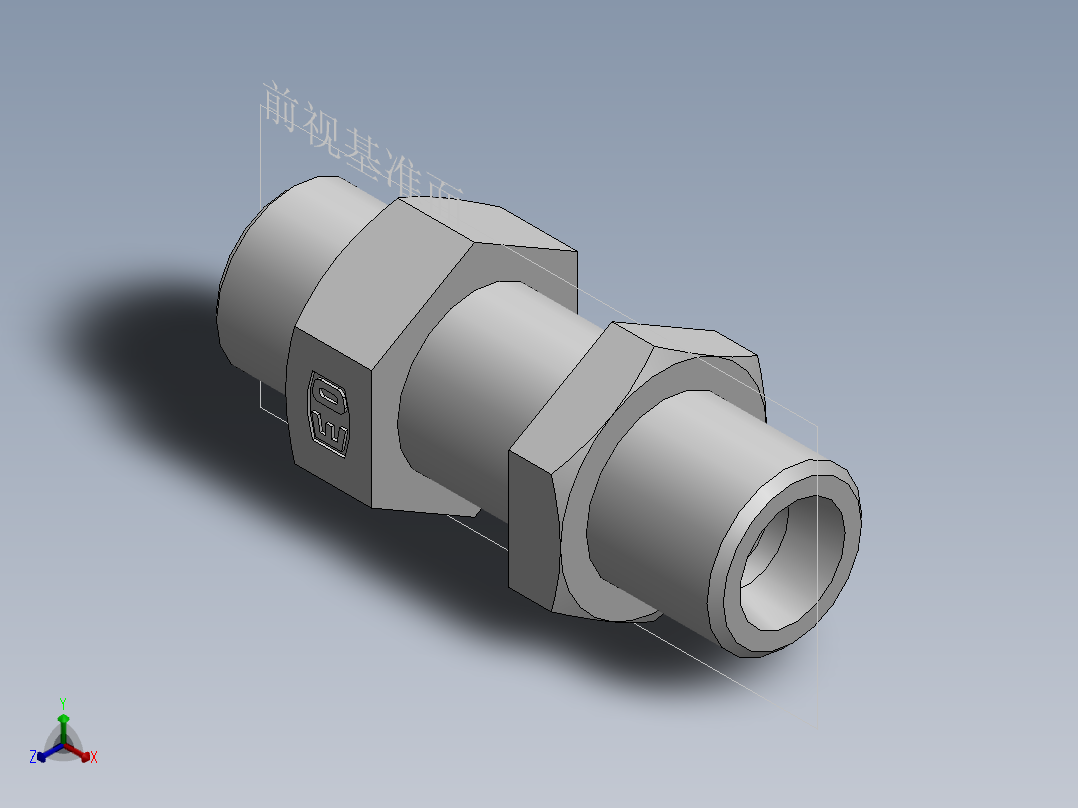 直通隔板接头、6D-18LN正等轴测图