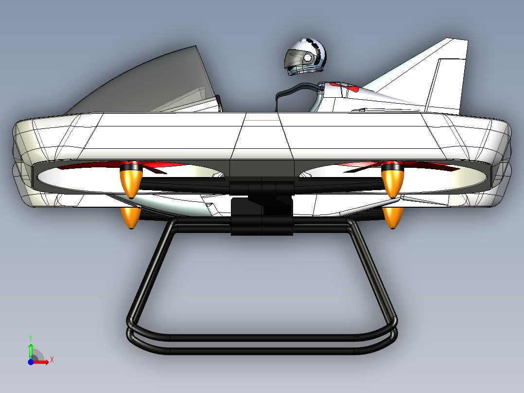 B3003846-有人驾驶四轴飞行器前视图
