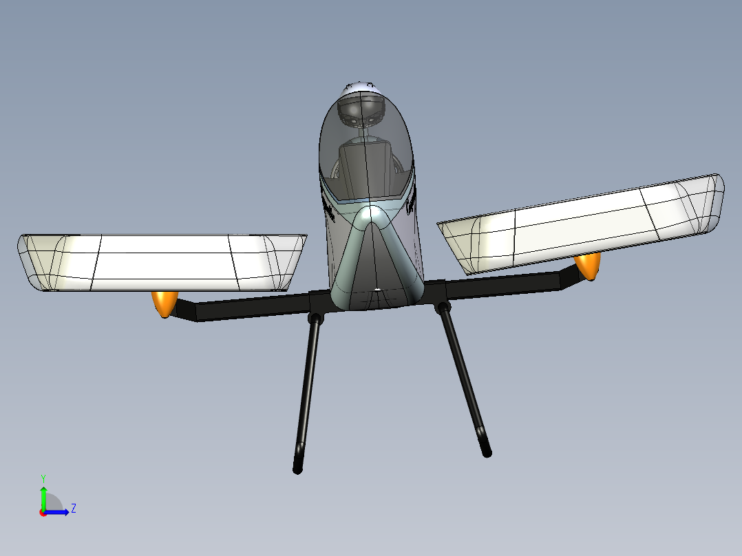 B3003846-有人驾驶四轴飞行器左视图