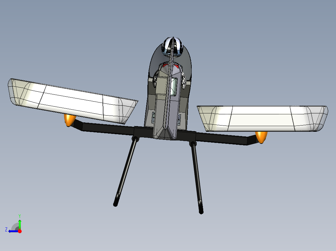 B3003846-有人驾驶四轴飞行器右视图