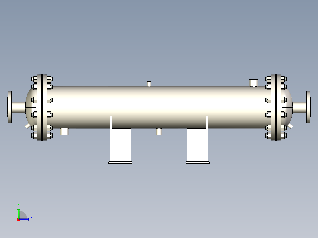 气体冷却器 219x900-DN50左视图