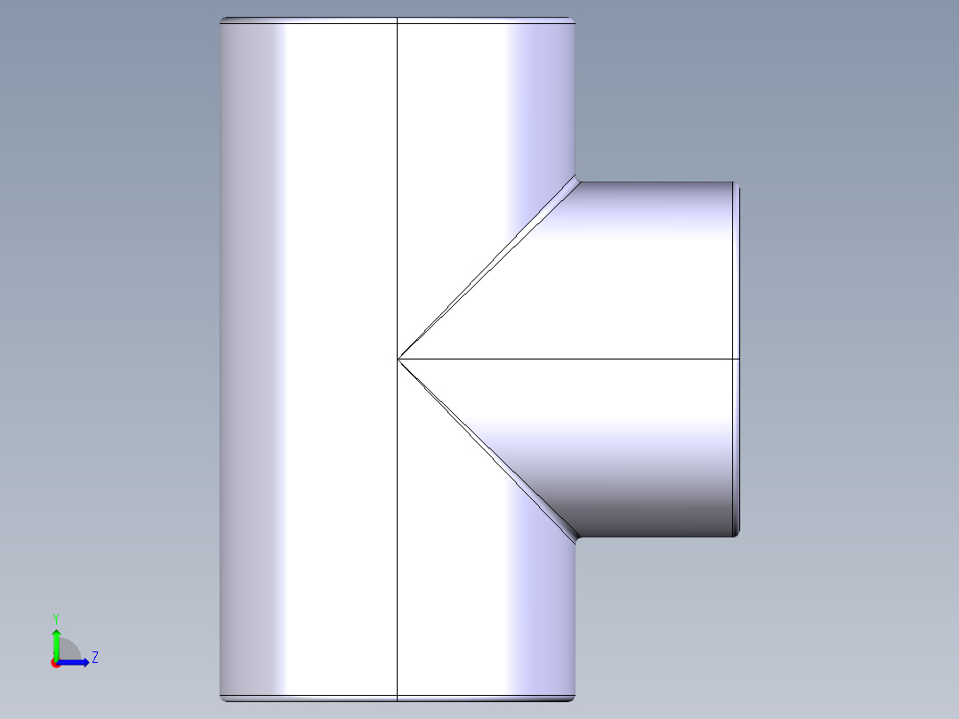 B3004431-管件_三通接头左视图