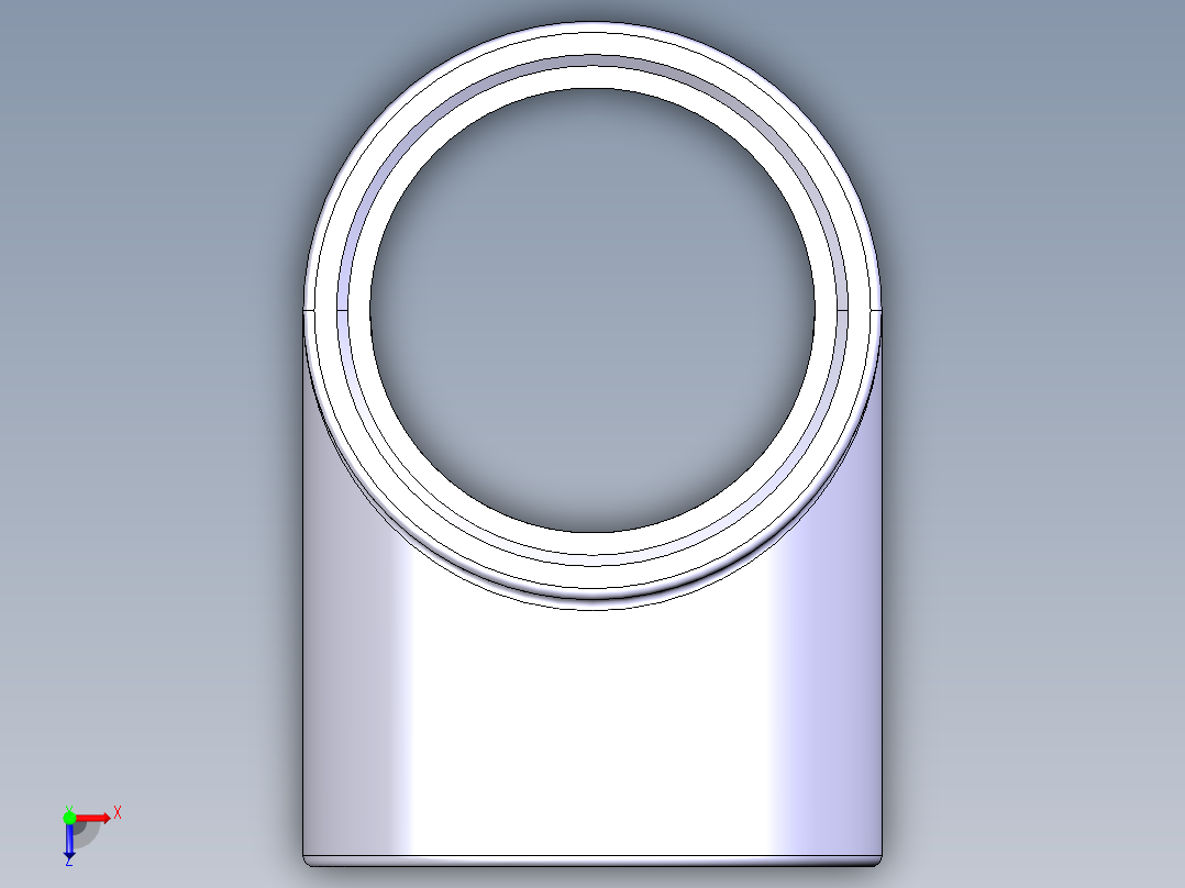 B3004431-管件_三通接头俯视图