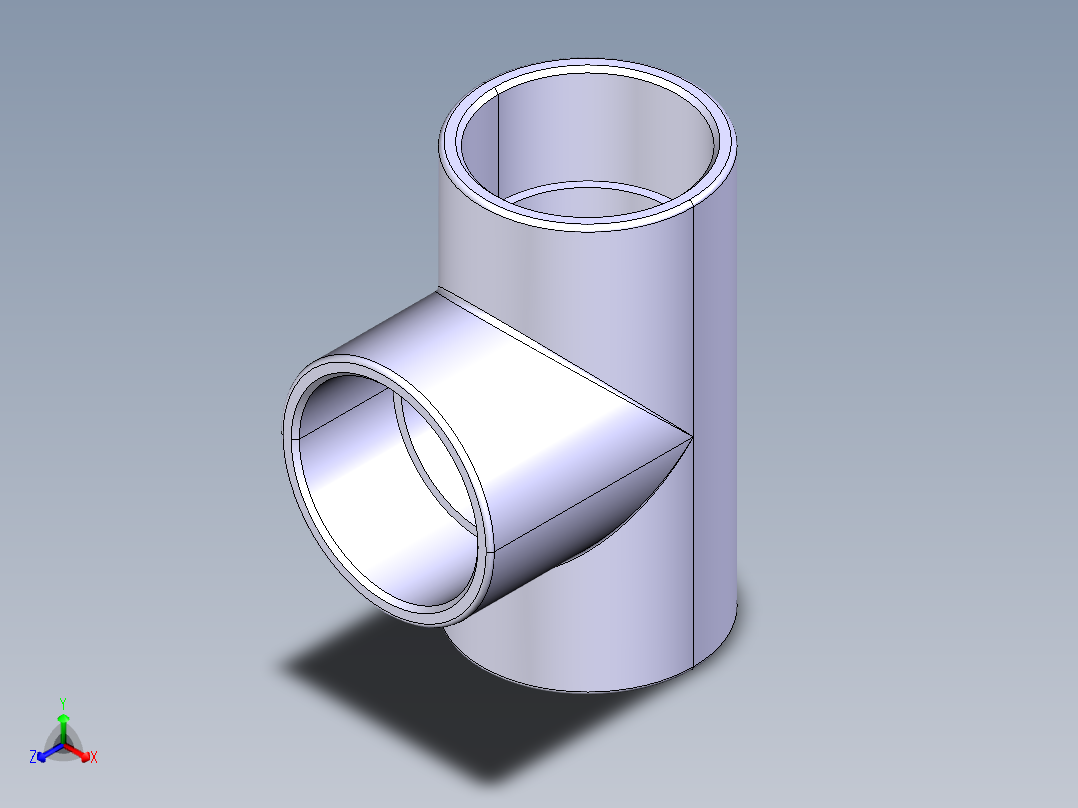 B3004431-管件_三通接头正等轴测图