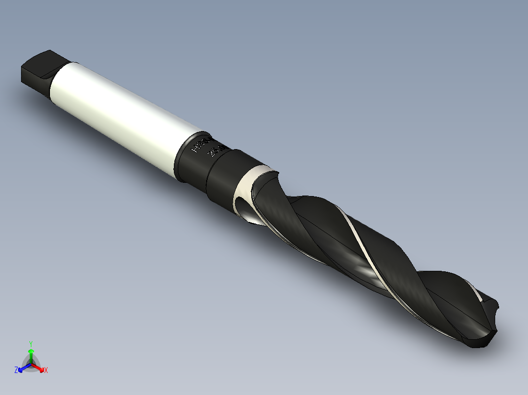 布罗卡钻头 D-25正等轴测图