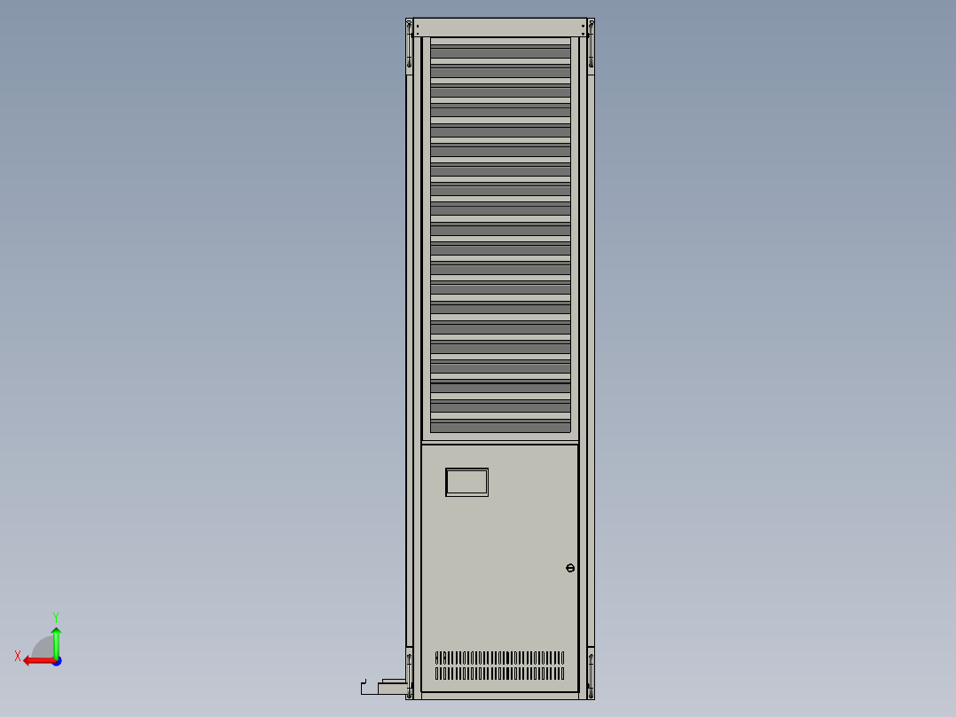 风冷调温除湿机后视图