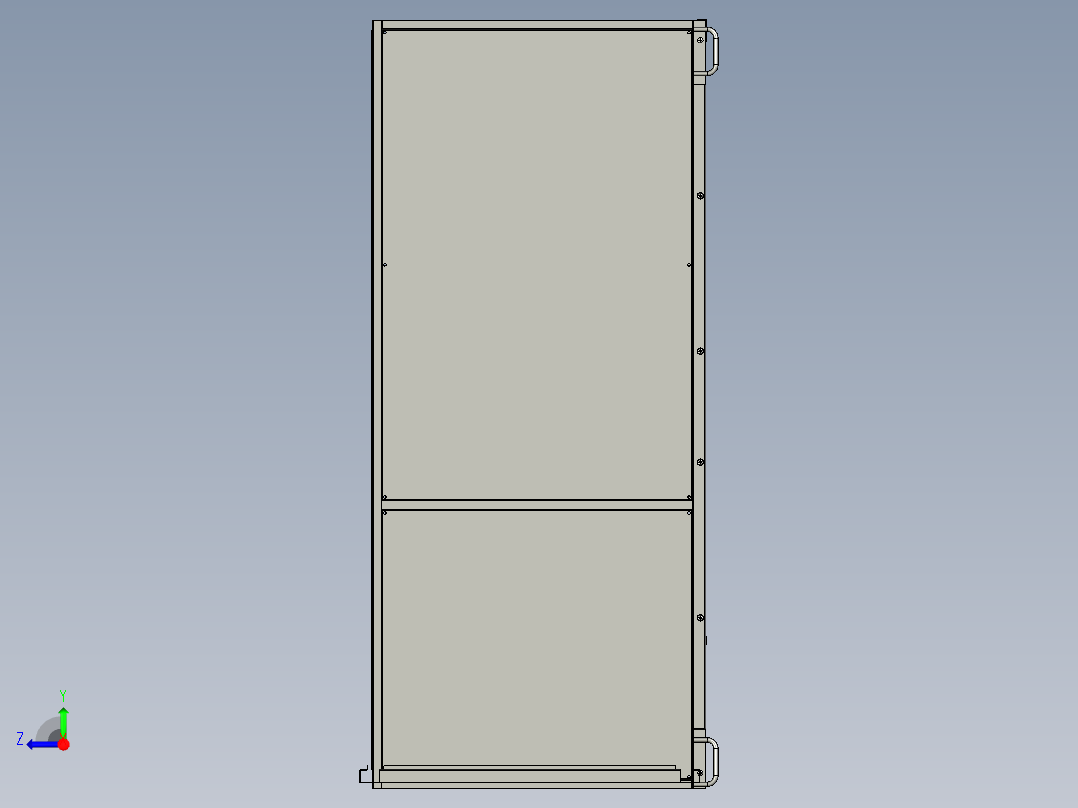 风冷调温除湿机右视图