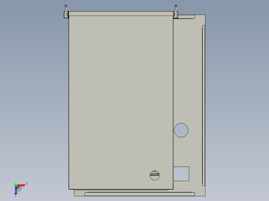 风冷调温除湿机俯视图
