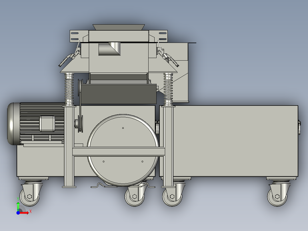 粉末分离设备震动筛粉机前视图