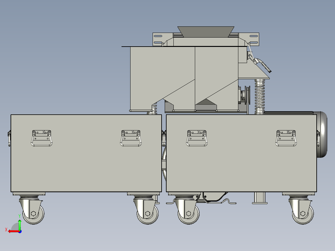 粉末分离设备震动筛粉机后视图