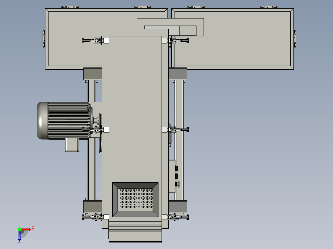 粉末分离设备震动筛粉机俯视图