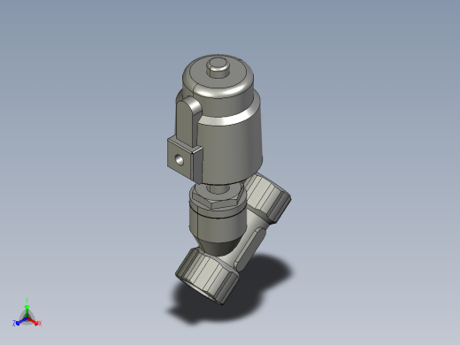 不锈钢气动角座阀DN25