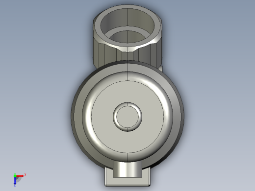 不锈钢气动角座阀DN25俯视缩略图