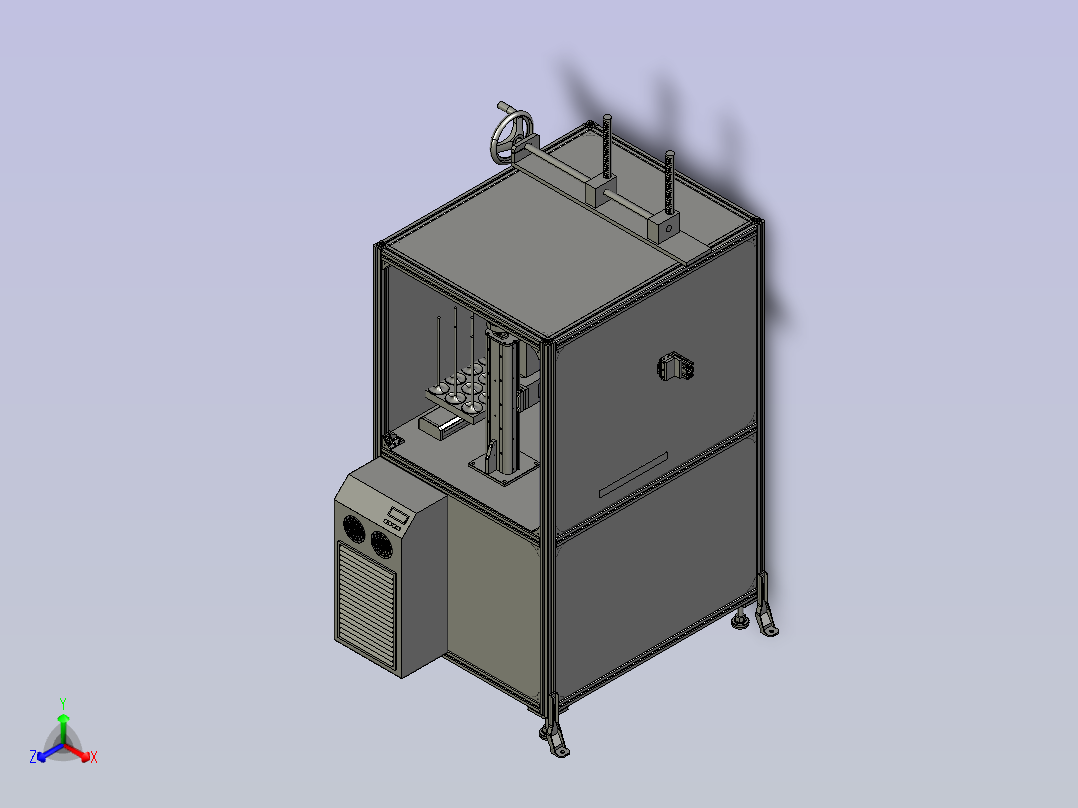小型集成的激光打标机主视图