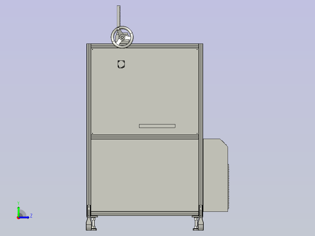小型集成的激光打标机左视图