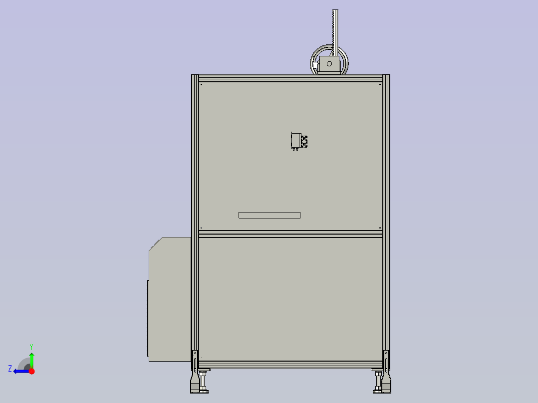 小型集成的激光打标机右视图
