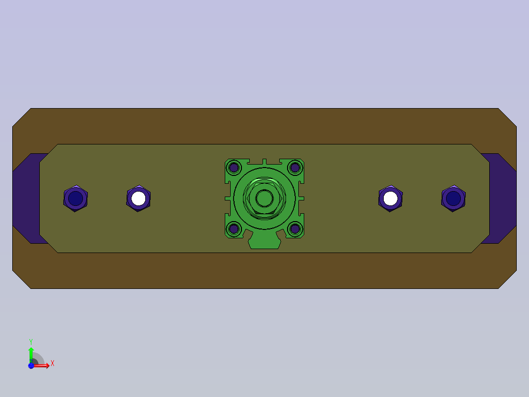 夹紧自锁机构利用连杆死点前视图